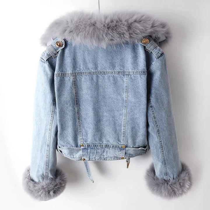Women's cozy winter fashion jacket, designed for seasonal comfort and a chic, stylish, elegant look.