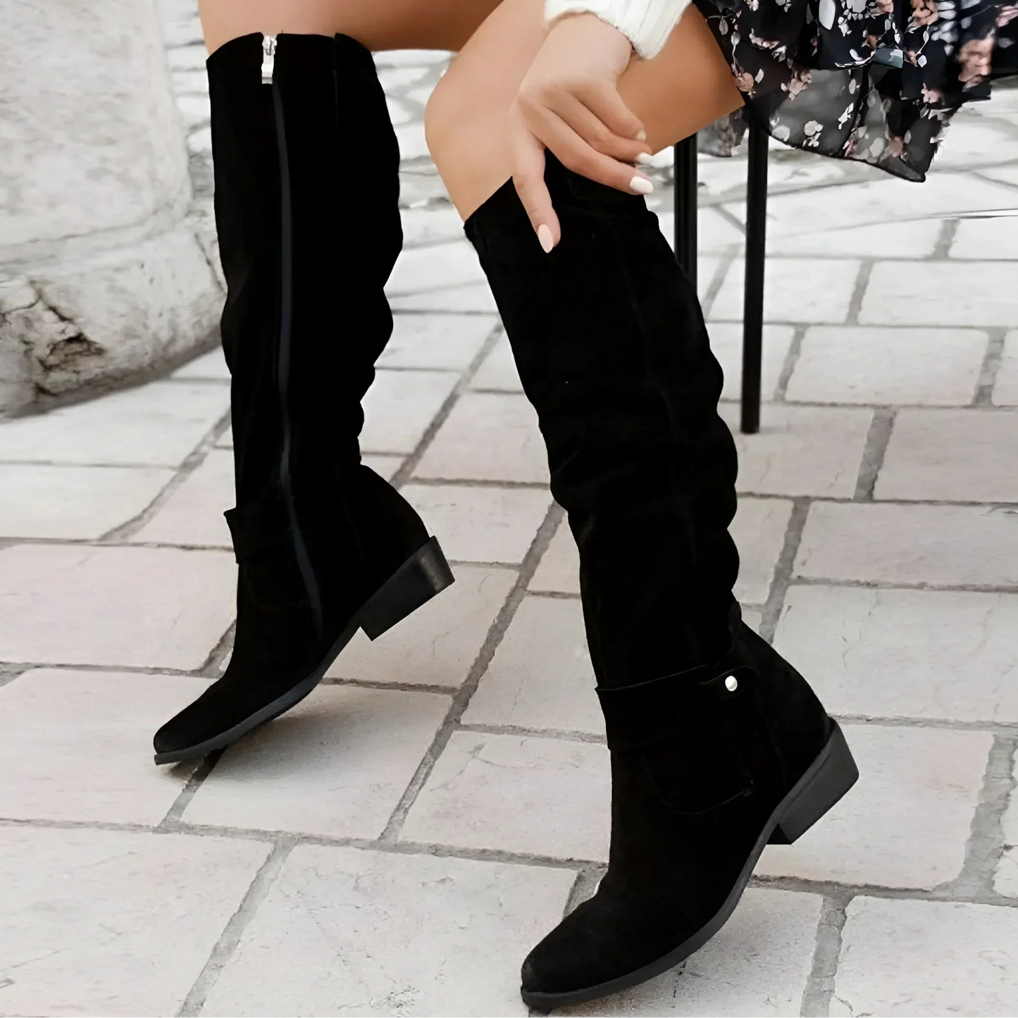Comfortable & stylish women's knee high boots with a practical side zipper. Durable classic footwear.