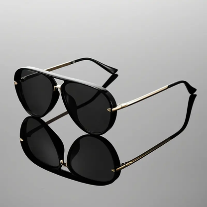 Fashionable oversized aviator sunglasses for women, offering UV400 protection and stylish eyewear.