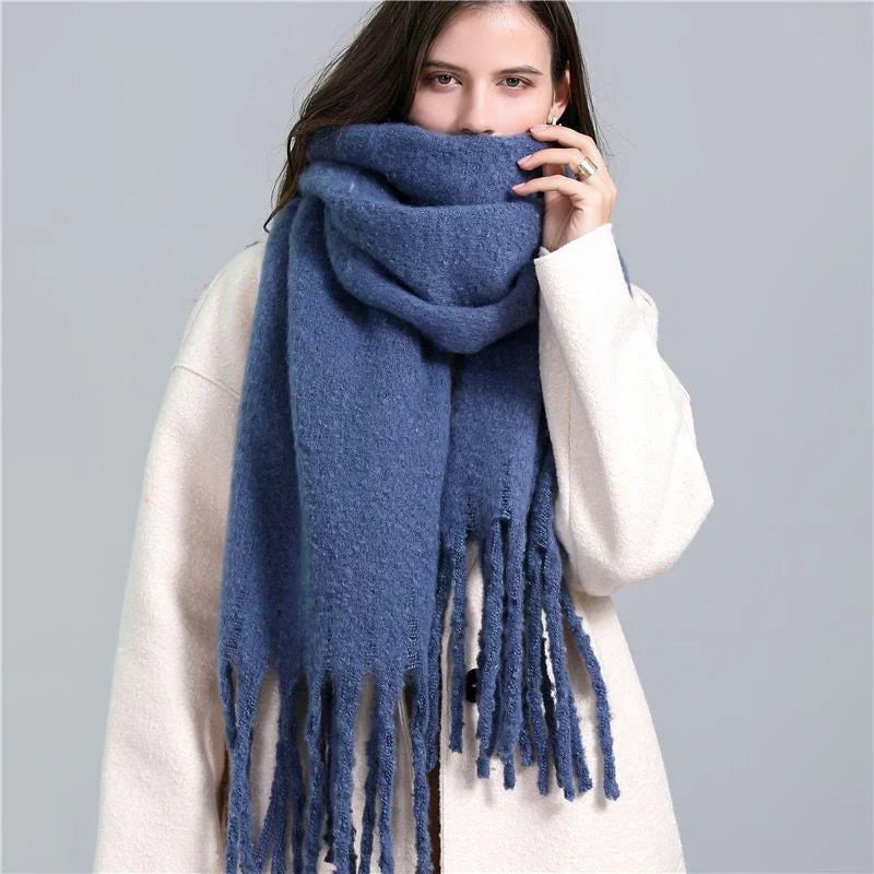 Trendy plaid women's fashion scarf, soft and warm for winter months.