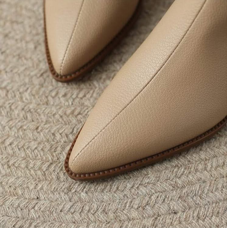Stylish women's pointed toe heeled ankle boots, offering a chic look for any outfit.