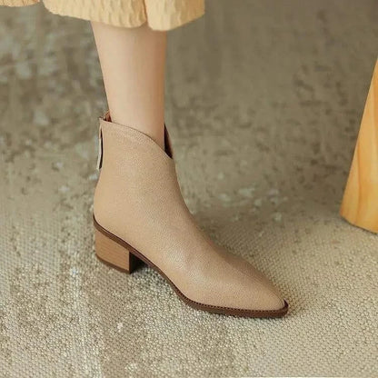 Pointed toe heeled ankle boots for women, stylish, fashionable, and chic footwear.