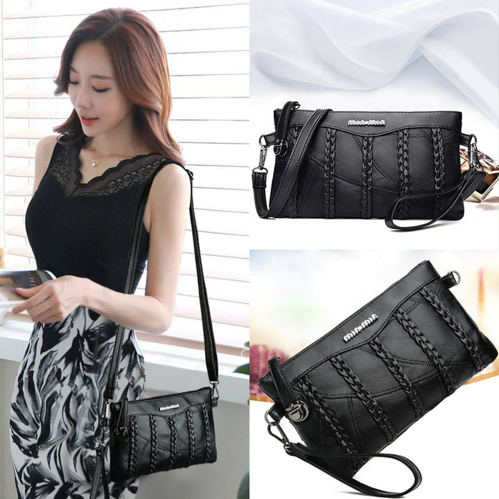 Spacious PU leather crossbody clutch for women. Organize essentials in this stylish & durable handbag.