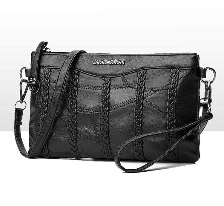 Chic PU leather women's shoulder bag. Can be used as a versatile crossbody or elegant clutch.