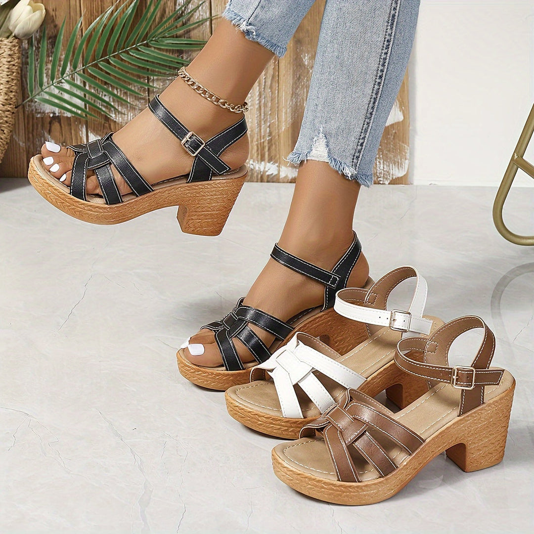 Dressy yet casual women's wedge sandals, providing style and comfort for any occasion.