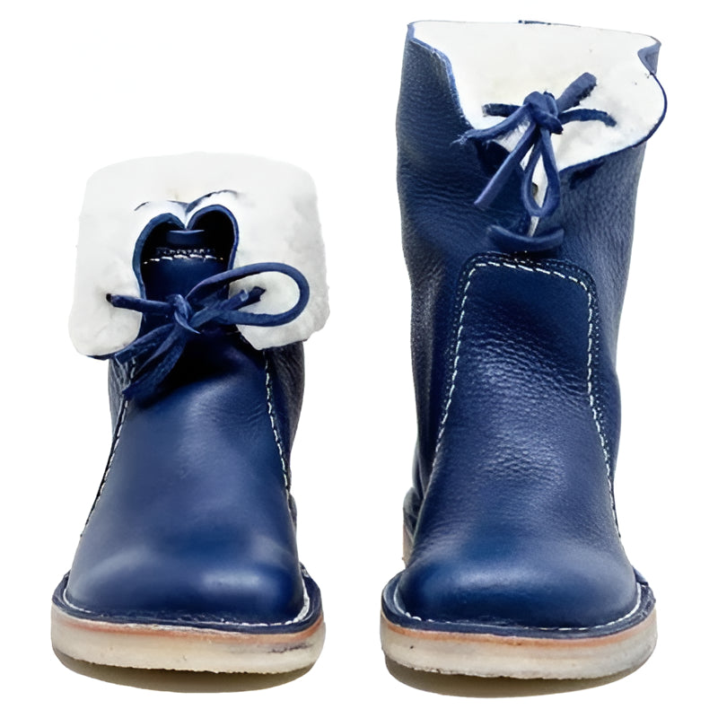 Comfortable women's warm winter boots with foot support, wool-lined for cold weather. Cozy and durable casual footwear.