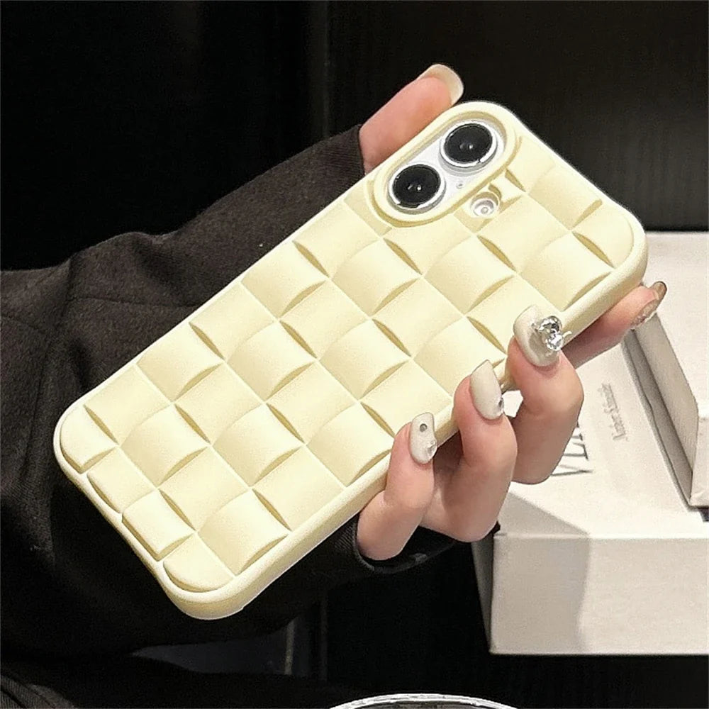 Women's trendy woven iPhone case providing excellent grip & durable protection for your smartphone.