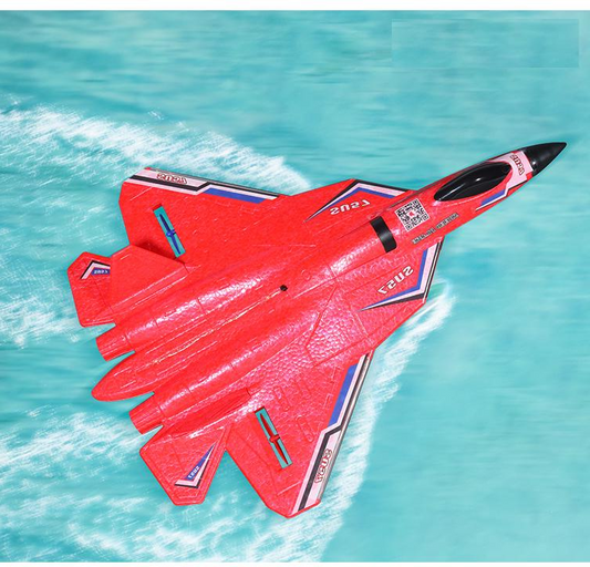 SU35 RC jet glider with bright LED lights, a durable 2.4Ghz remote control plane perfect for outdoor fun.
