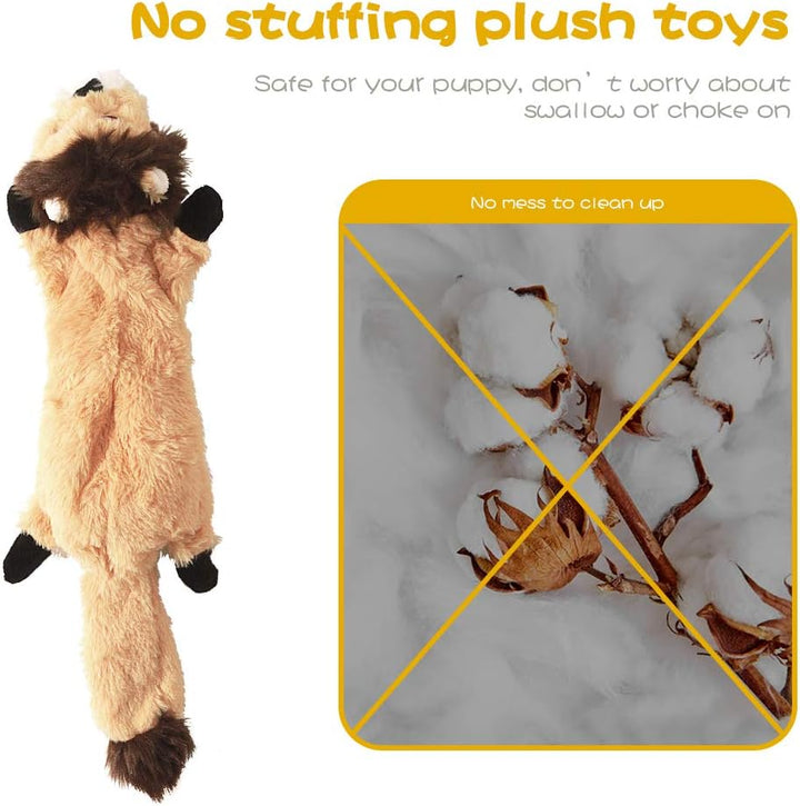 Interactive stuffing-free squeak dog toys. This durable 5-pack offers sustainable fun & enrichment for all dogs.