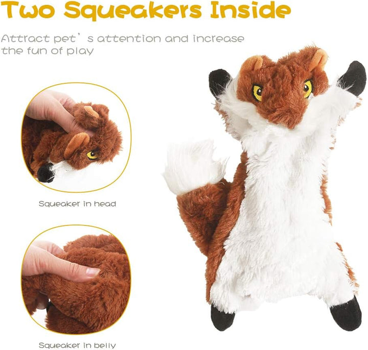 5-pack sustainable dog squeak toys. Durable, chew-friendly, & stuffing-free pet supplies for all breeds & puppies.