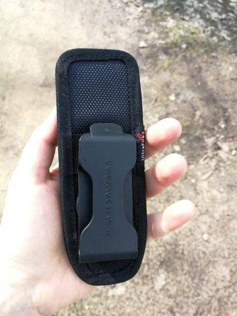 Outdoor survival black flashlight holder, essential for hiking and hunting