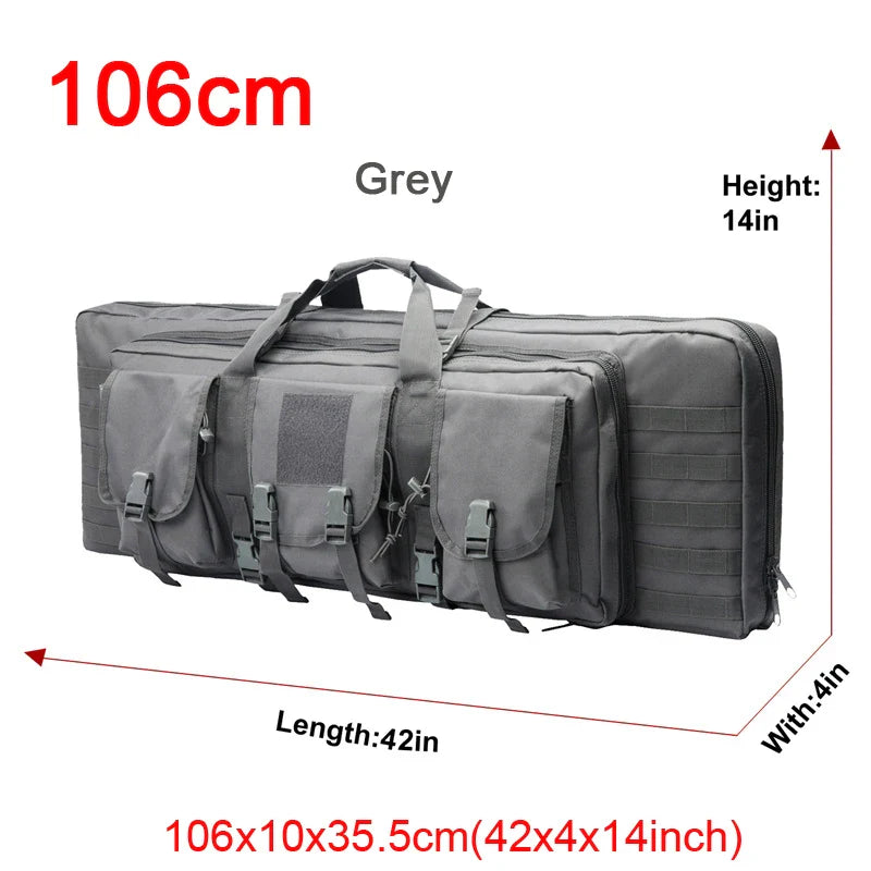 Military tactical backpack, two rifle sleeves, heavy-duty construction for field use