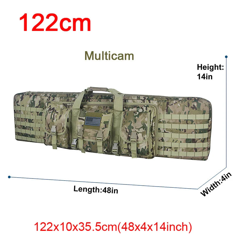 Shooting range backpack, double rifle compartment, extra pockets for ammunition & gear