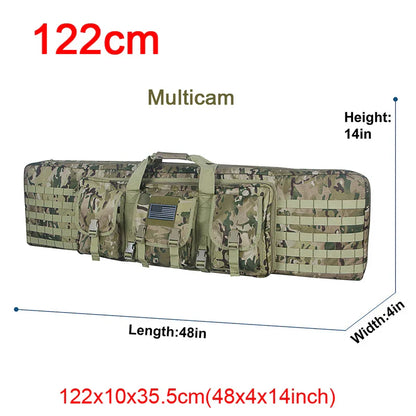 Shooting range backpack, double rifle compartment, extra pockets for ammunition & gear