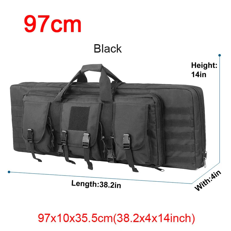 Tactical gun transport bag, padded interior minimizes rifle movement, durable outdoor kit