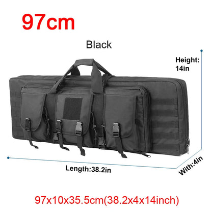 Tactical gun transport bag, padded interior minimizes rifle movement, durable outdoor kit