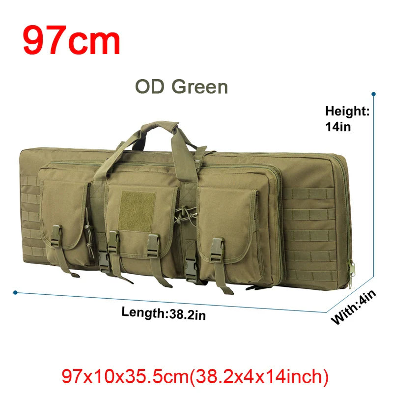 Hunting gun case backpack, keeps firearms secure & dry, comfortable for long treks
