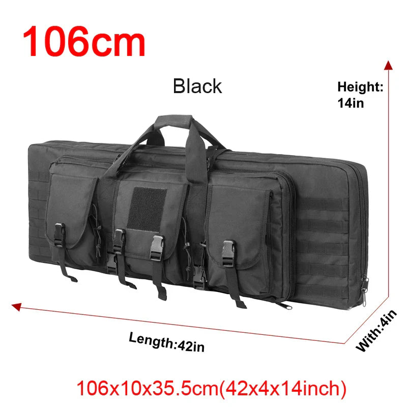 MOLLE compatible rifle bag, spacious main compartment for two rifles, sturdy military build