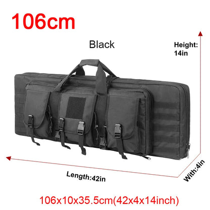 MOLLE compatible rifle bag, spacious main compartment for two rifles, sturdy military build