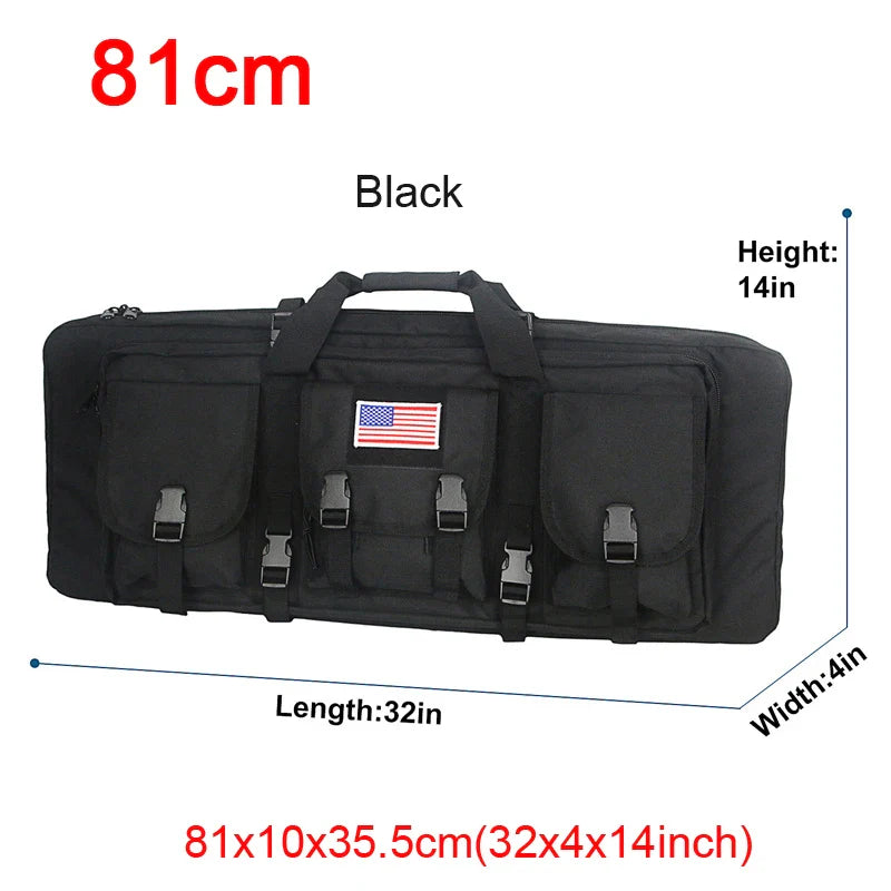 Shooting gear backpack, dedicated slots for two rifles, robust construction for field use