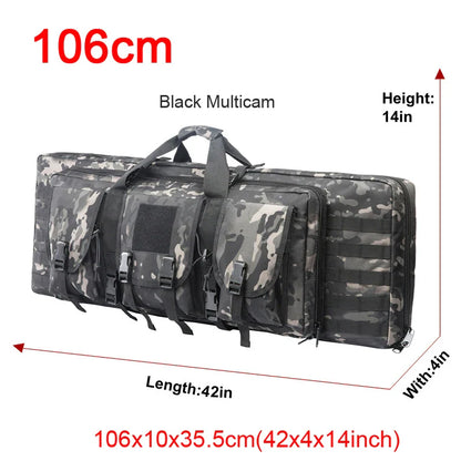 Airsoft sniper rifle backpack, large size, designed for two rifles & gear, durable polyester