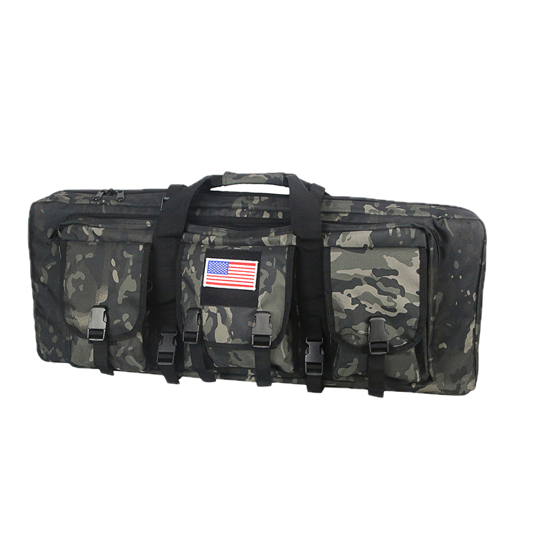 Double rifle transport bag, MOLLE webbing for additional pouches, robust polyester