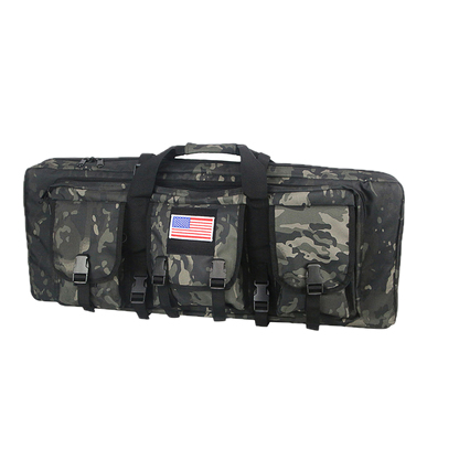 Double rifle transport bag, MOLLE webbing for additional pouches, robust polyester