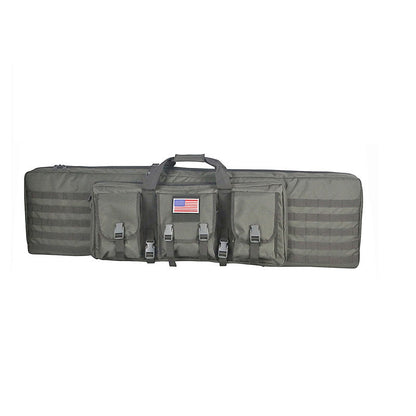 Military tactical firearms backpack, adjustable straps, designed for two rifles