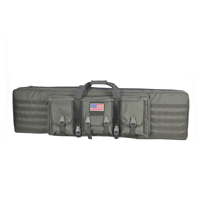 Military tactical firearms backpack, adjustable straps, designed for two rifles
