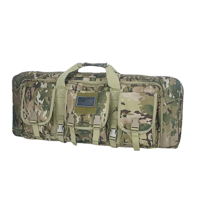 Black tactical rifle backpack, hydration compatible, ideal for prolonged outdoor use