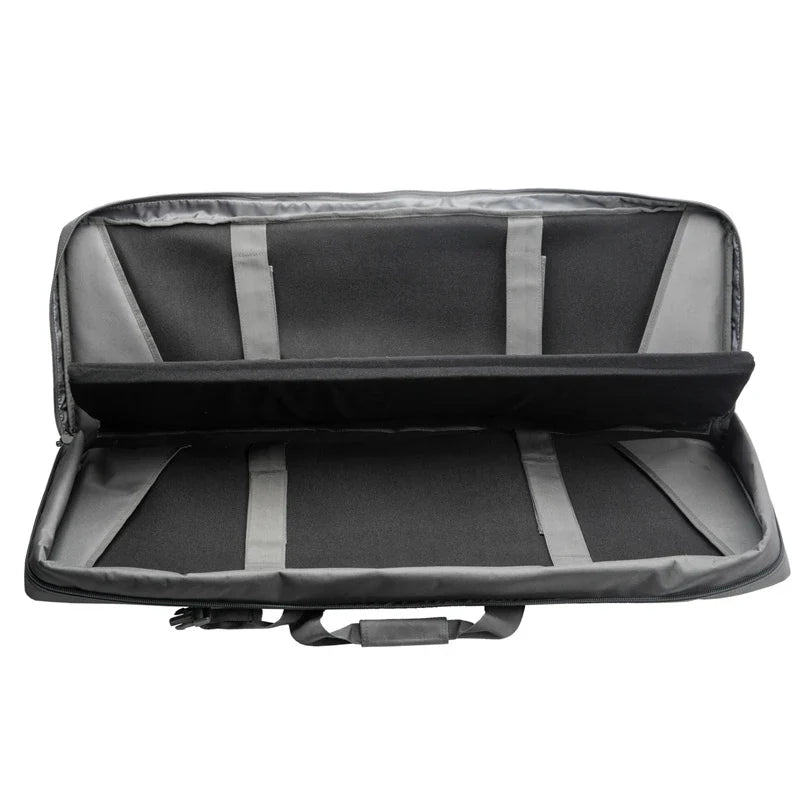 Tactical rifle case, 45 inches, provides protected carrying for two firearms, molle