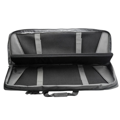 Tactical rifle case, 45 inches, provides protected carrying for two firearms, molle