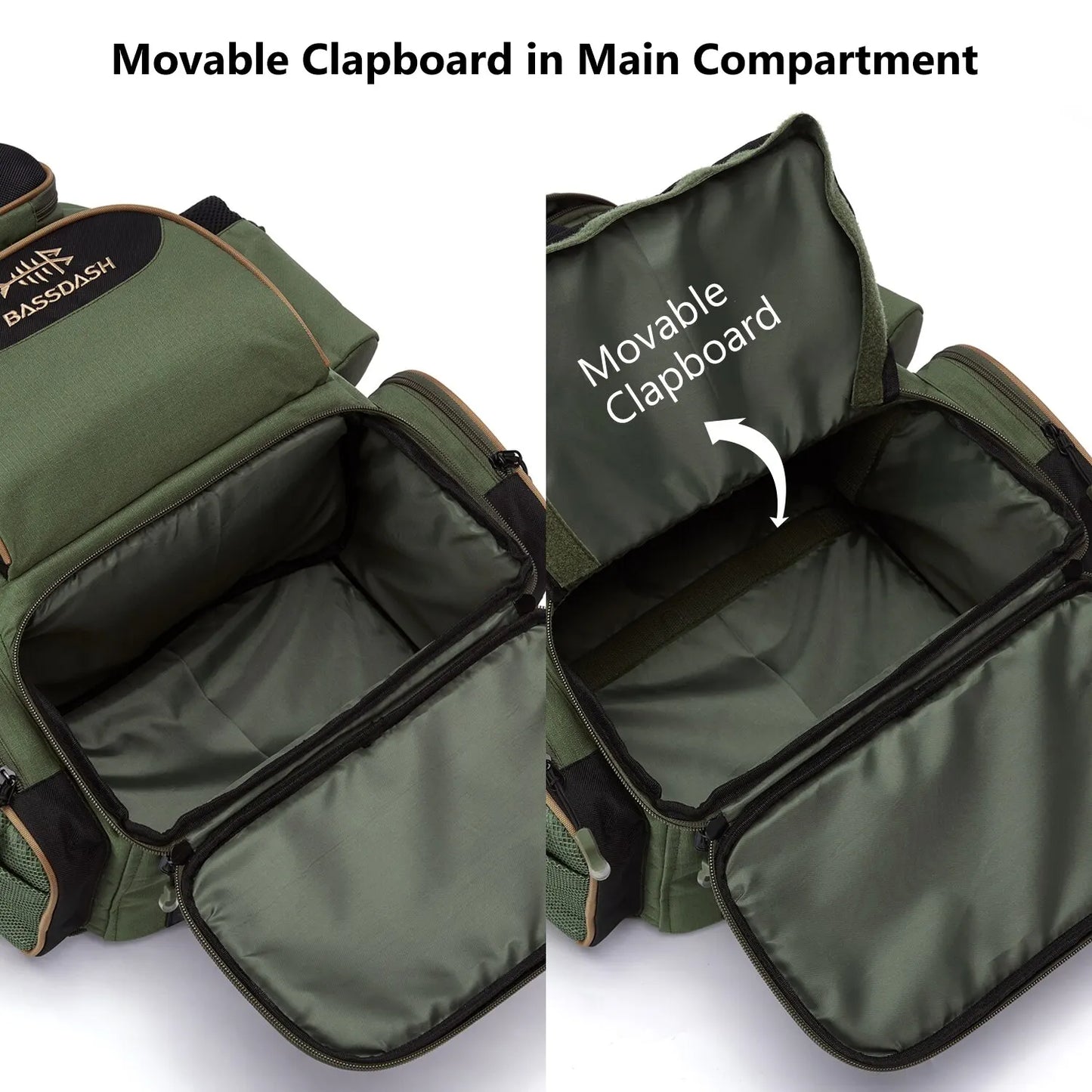 Angler's tactical fishing backpack, waterproof, ideal for tackle, outdoor equipment, and camping
