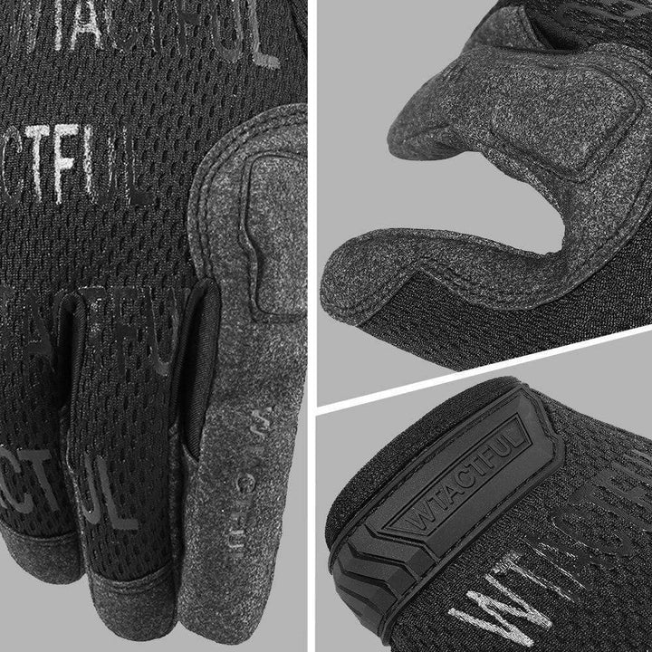 Microfiber full finger gloves in olive drab, designed for military operations, hunting, and outdoor activities.