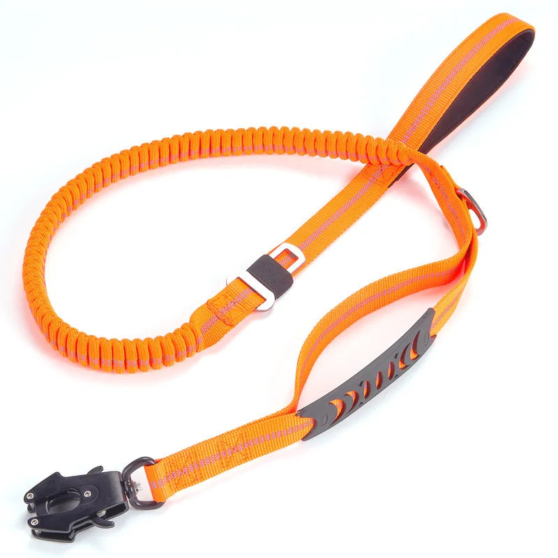 Tactical K9 leash: sturdy design for large dogs, features dual-handle control