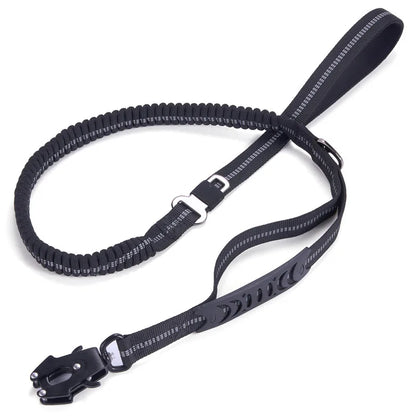 Premium heavy-duty dog gear: tactical dual-handle bungee leash for K9s