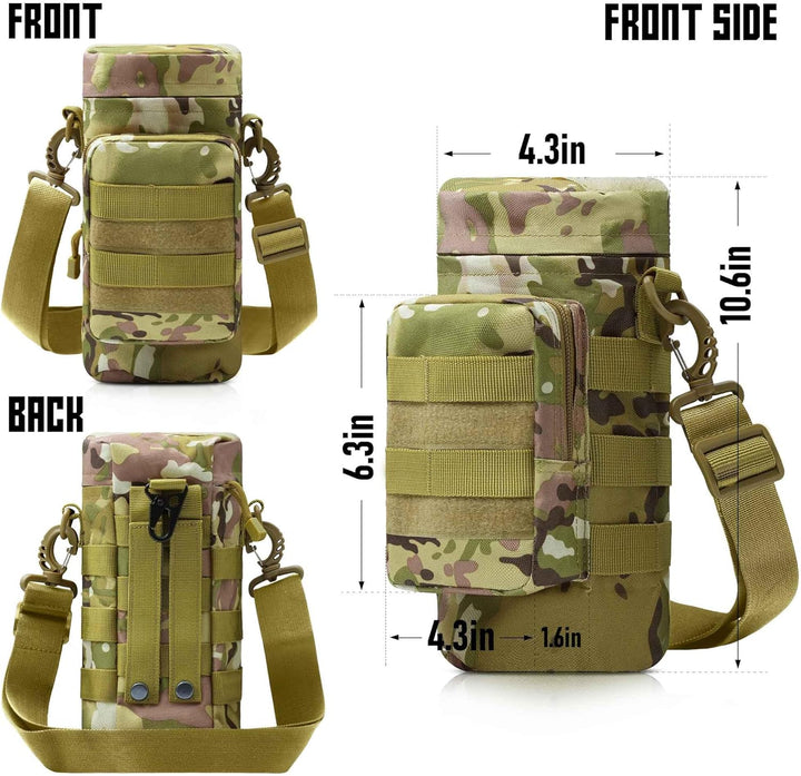 Robust tactical insulated water bottle pouch, an indispensable hydration accessory for outdoor adventures.