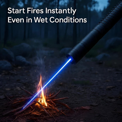 Powerful tactical laser torch for outdoor signaling, survival, and adventure activities.