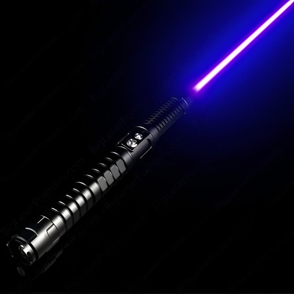 Tactical laser torch in hand, ready for any camping, hiking, or emergency outdoor situation.