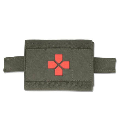 Tactical MOLLE medical pouch with dual zippers, quick access EMT first aid kit