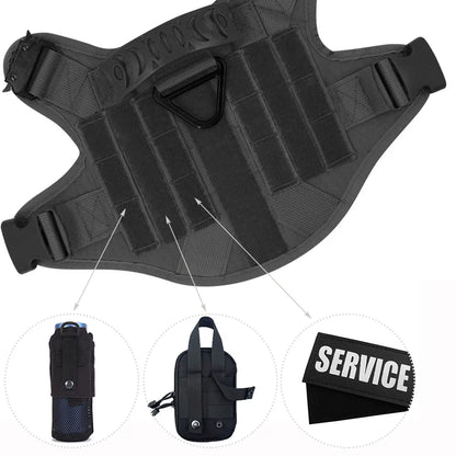 Dog harness for outdoor adventures, coyote brown, showing adjustable straps