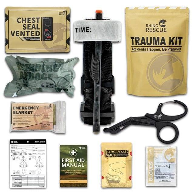 Preparedness essential: tactical first aid survival kit, compact and ready for any outdoor challenge