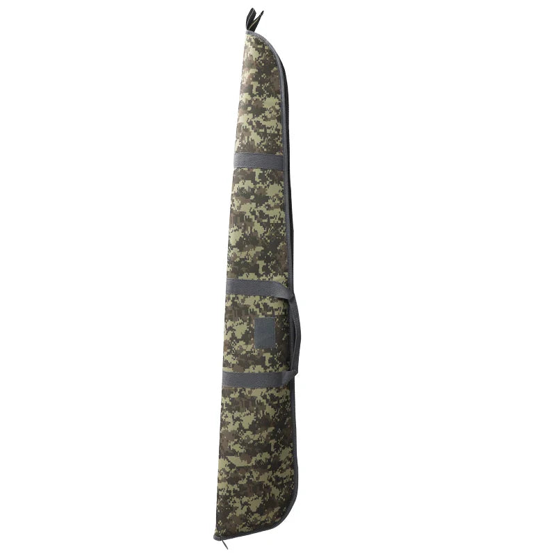 Ergonomic rifle and shotgun carrying bag, black, with adjustable shoulder straps for comfortable transport