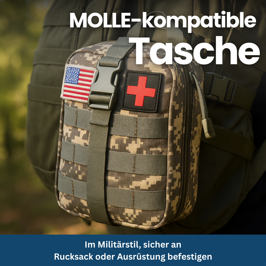 Compact tactical survival kit, essential multifunctional gear for hiking, camping, & emergency preppers