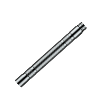 Tactical trekking pole extension tube in black; durable outdoor gear for hiking & camping, versatile tool accessory