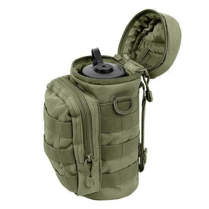 Hydration gear: tactical bottle holder, lightweight and strong, an outdoor adventure essential.