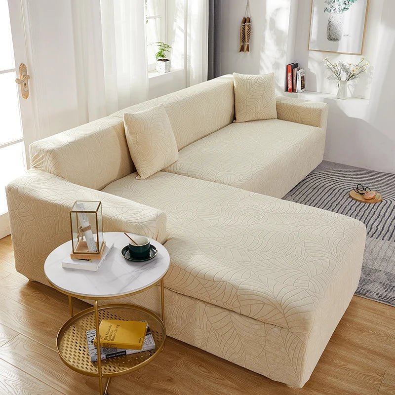 Washable L-shape sectional sofa cover, a practical and stylish home decor solution for your living room.
