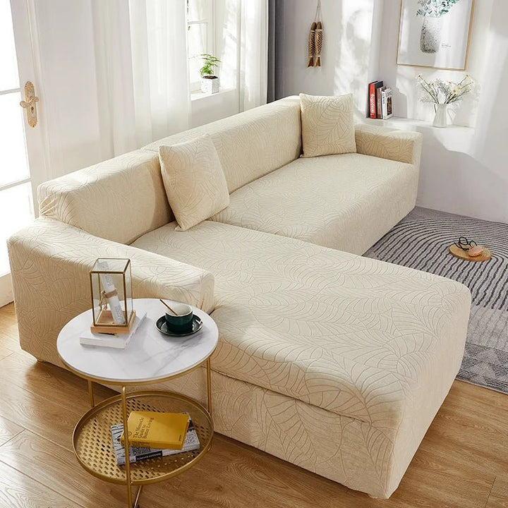 Washable L-shape sectional sofa cover, a practical and stylish home decor solution for your living room.