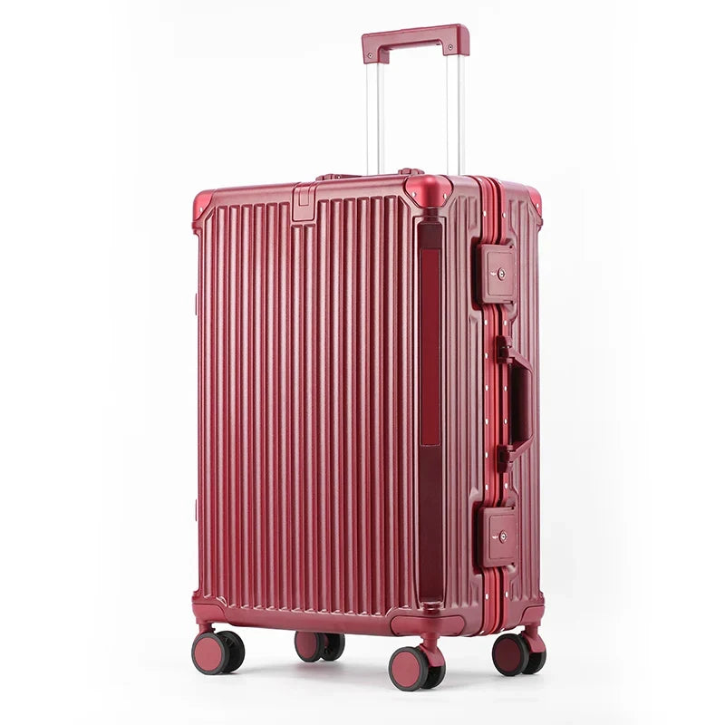 Secure Tallinn hard-shell luggage featuring an integrated TSA lock & strong aluminum frame for safe travels.