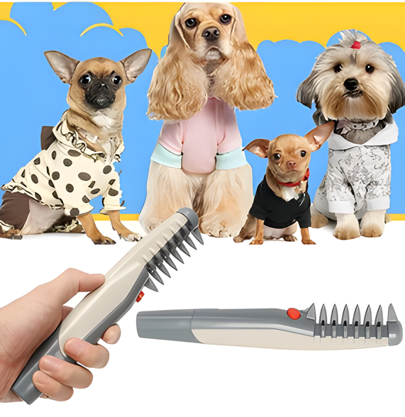 Easy-to-use pet grooming detangler for cats & dogs. Tangle-free shedding brush ensures gentle pet care.